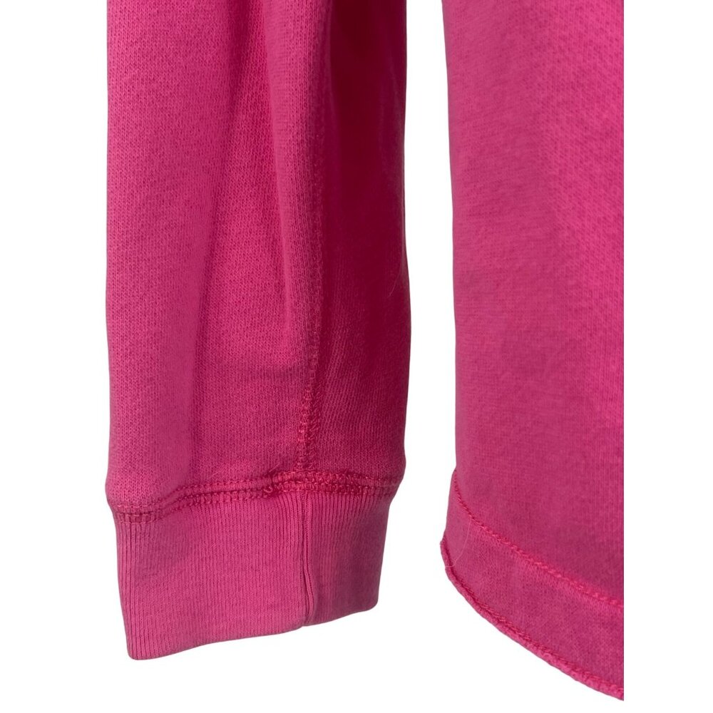 Abercrombie & Fitch Gray & Pink Sequin Logo Slouchy On/Off Shoulder Cozy Sweater - Picture 9 of 11
